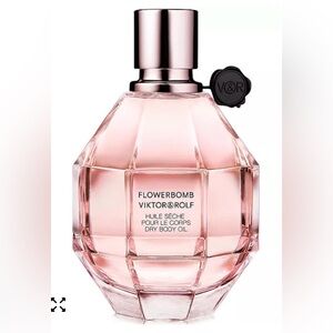 Viktor & Rolf Flowerbomb Dry Body Oil - Pale Pink Bottle with Rose Gold Cap